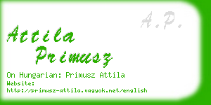 attila primusz business card